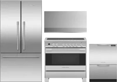 4 Piece Package Includes Refrigerator, Range, Hood And Dishwasher